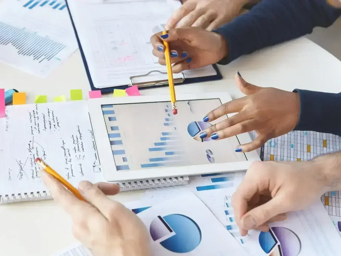 Team meeting at Local Marketing Plus SEO office in Aberdeen neighborhood